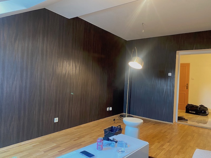 Designové tapetování obývacího pokoje Liberec